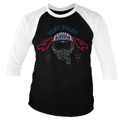 Top Gun Test Pilot Baseball 3/4 Sleeve Tee