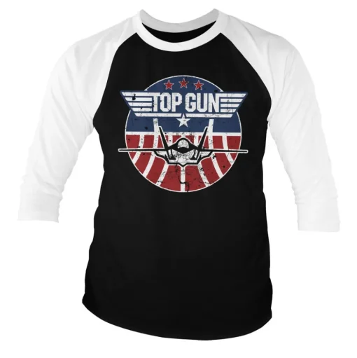 Top Gun Tomcat Baseball 3/4 Sleeve Tee