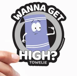 Towelie - Wanna Get High Sticker