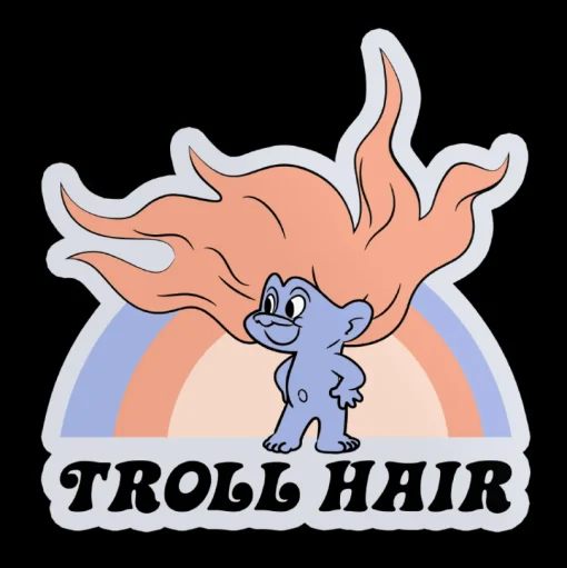 Troll Hair Sticker