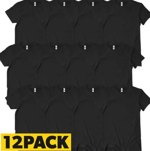 T-Shirts Bigpack Svart - 12 pack