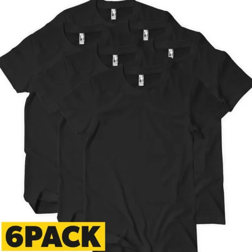 T-Shirts Bigpack Svart - 6 pack