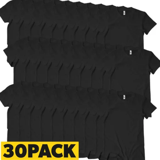 T-Shirts Megapack Svart - 30 pack