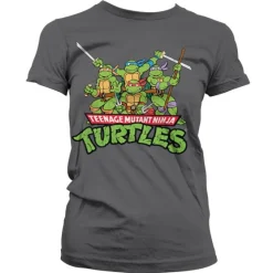 Turtles Distressed Group Girly T-shirt