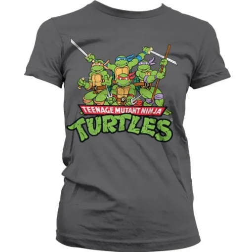 Turtles Distressed Group Girly T-shirt