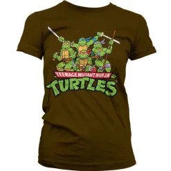 Turtles Distressed Group Girly T-shirt