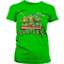 Turtles Distressed Group Girly T-shirt