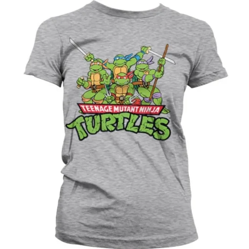 Turtles Distressed Group Girly T-shirt