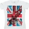 UK Flag 27 Grunge Girly T-shirt