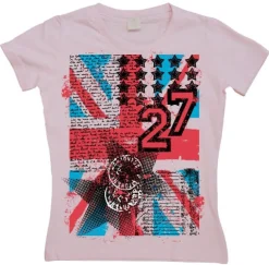 UK Flag 27 Grunge Girly T-shirt