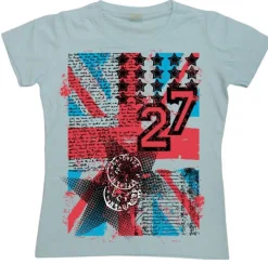 UK Flag 27 Grunge Girly T-shirt