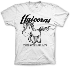 Unicorns - Ponies With Party Hats T-Shirt