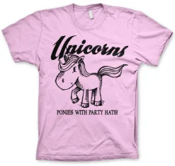 Unicorns - Ponies With Party Hats T-Shirt