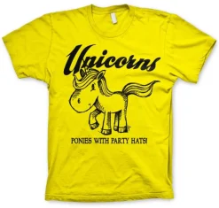Unicorns - Ponies With Party Hats T-Shirt