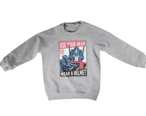 Use Your Head - Wear A Helmet Kids Sweatshirt