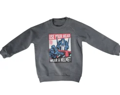 Use Your Head - Wear A Helmet Kids Sweatshirt