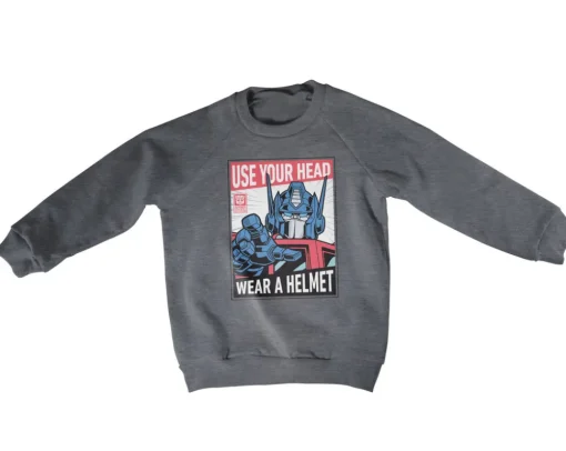 Use Your Head - Wear A Helmet Kids Sweatshirt