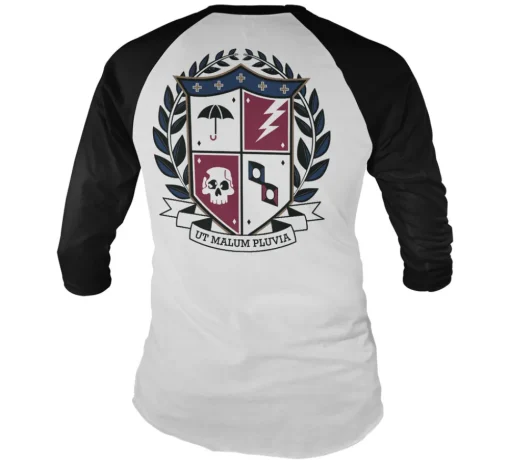 Ut Malum Pluva Shield Baseball Long Sleeve Tee