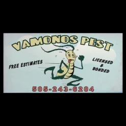 Vamonos Pest Road Sign Sticker