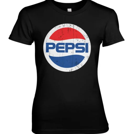 Washed Pepsi Globe Logo Girly Tee