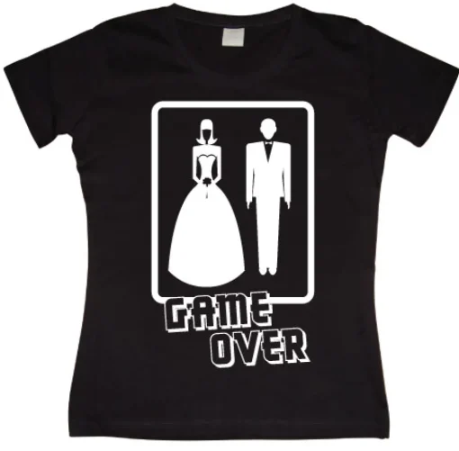 Wedding - GAME OVER! Girly T-shirt