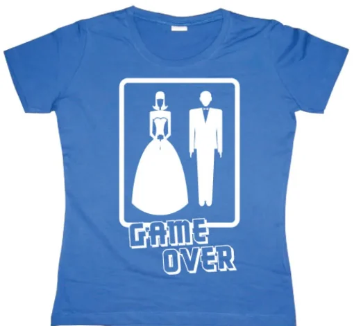 Wedding - GAME OVER! Girly T-shirt