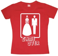 Wedding - GAME OVER! Girly T-shirt