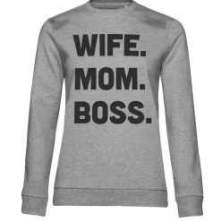 Wife - Mom - Boss Girly Sweatshirt