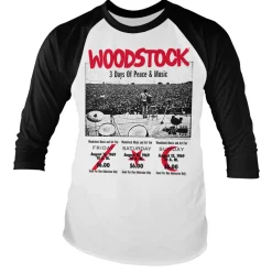 Woodstock - 3 Day Ticket Baseball Long Sleeve Tee