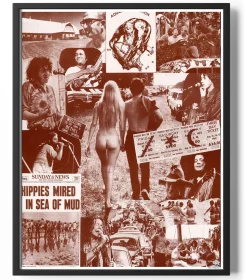 Woodstock Sea Of Mud Collage Poster