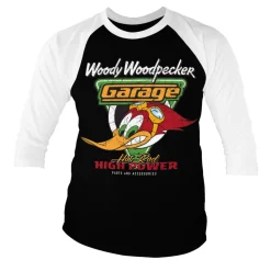 Woody Woodpecker Garage Baseball 3/4 Sleeve Tee