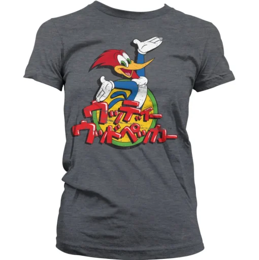 Woody Woodpecker Washed Japanese Logo Girly Tee