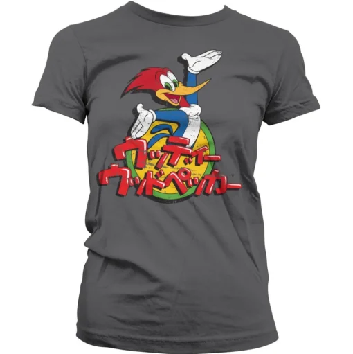 Woody Woodpecker Washed Japanese Logo Girly Tee