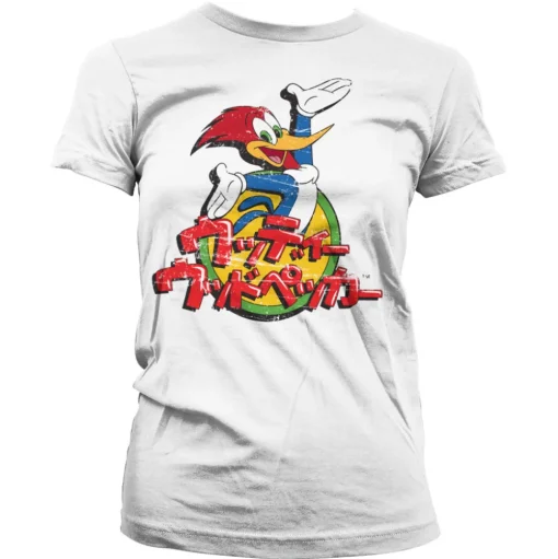 Woody Woodpecker Washed Japanese Logo Girly Tee