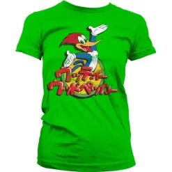 Woody Woodpecker Washed Japanese Logo Girly Tee