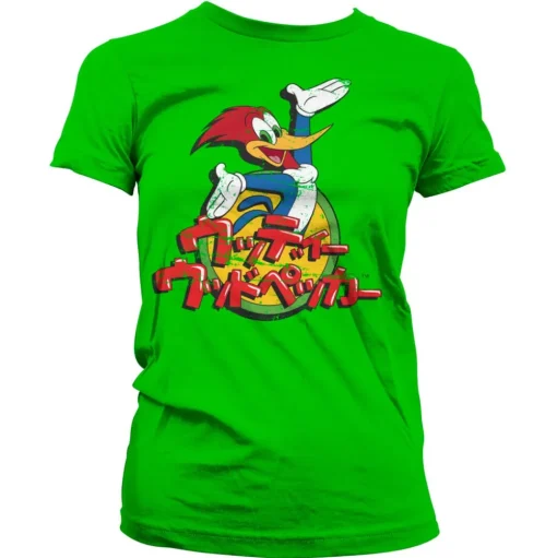 Woody Woodpecker Washed Japanese Logo Girly Tee