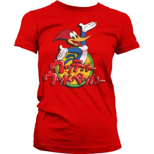 Woody Woodpecker Washed Japanese Logo Girly Tee