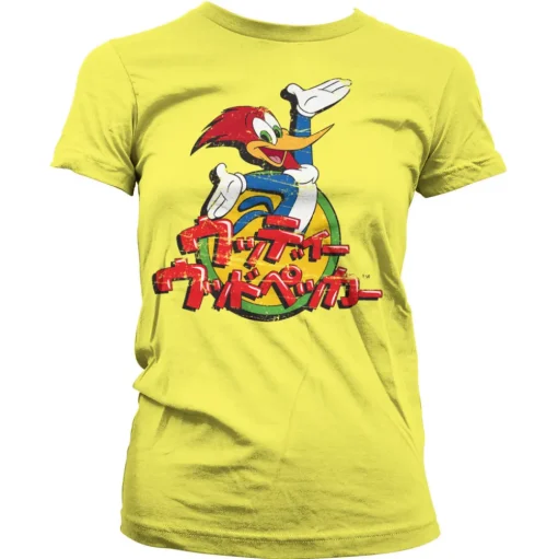 Woody Woodpecker Washed Japanese Logo Girly Tee